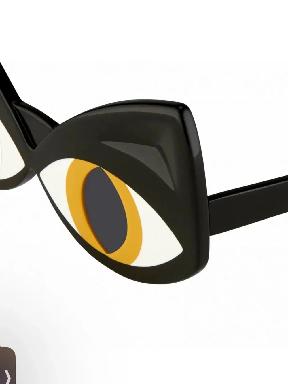 Yazbukey Black Cat Eyes Plastic Sunglasses